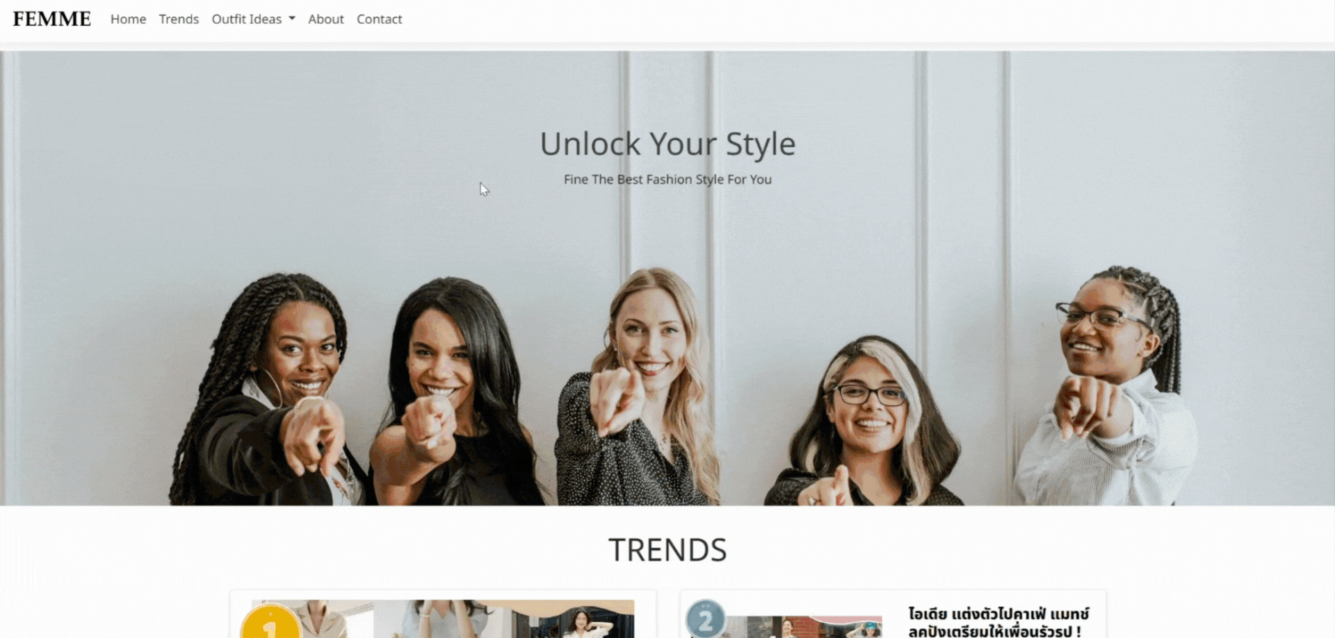 Academic Project: Femme Fashion & Style Website